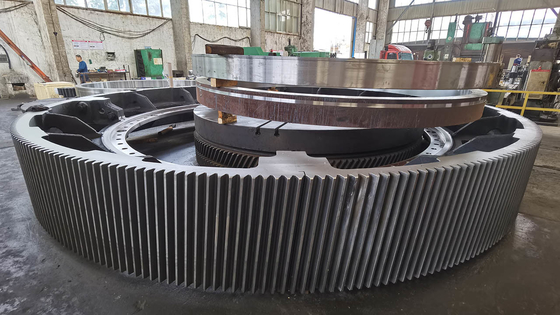 खनन उद्योग के लिए असेंबल्ड लार्ज रिंग गियर व्हील फोर सेगमेंट 260HB 450mm