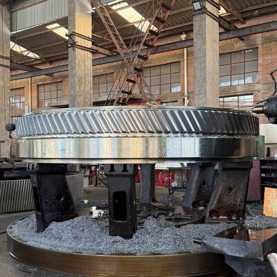 औद्योगिक मशीनरी अनुप्रयोगों में उच्च टॉर्क ट्रांसमिशन के लिए डिज़ाइन किए गए डबल हेलिकल गियर